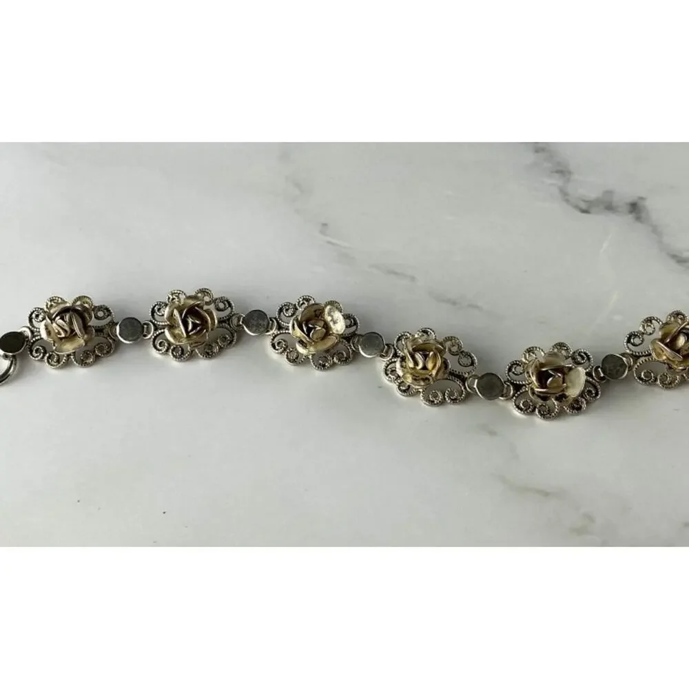 Vintage 925 Sterling Silver Bracelet Size 7 In
